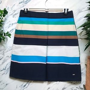 Tommy Hilfiger Women's Striped A-Line Mini Skirt Size 2